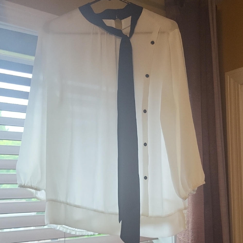 New York & Company White Blouse